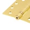 Prime-Line Door Hinge Commercial Smooth Pivot, 4 in. x 4 in. with Square Corners, Satin Brass 3 Pack U 1156363 - alternate 3
